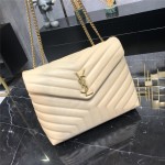 입생로랑 YSL 루루 체인 숄더백 미디엄 금장/은장 459749
