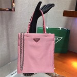 프라다 PRADA 나일론 체인 토트백 1BA252