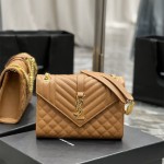 입생로랑 YSL 487206 24CM 마틀라세 엔벨로프 백 미듐 600185