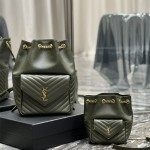 입생로랑 YSL 생로랑 모노그램 램스킨 플랩 백팩 631052  스몰