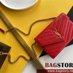 입생로랑 YSL 393953 모노그램 엔벨로프 체인 마틀라세 숄더백
