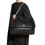 발렌시아가 BALENCIAGA 여성 MONACO 라지 퀼트 체인백 블랙